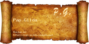 Pap Gilda névjegykártya